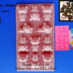 Cetakan Silikon Coklat Puding Rilakkuma 11 cavity