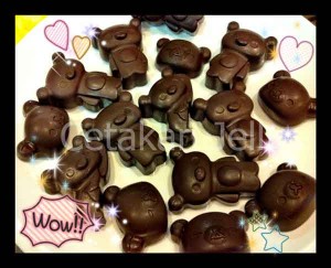 Cetakan Silikon Coklat Puding Rilakkuma 11 cavity