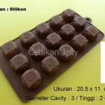 Cetakan Silikon Coklat Puding Block & Circle