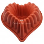 CJ Cetakan Silikon Kue Puding Fancy Heart