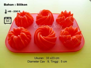 Cetakan Silikon Kue Puding Garland Bundt