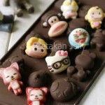 CJ Cetakan Silikon Coklat Puding Hello Kitty,Doraemon & Minnie Mouse