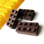 Cetakan Silikon Coklat Puding Building Brick
