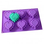 CJ Cetakan Silikon Kue Puding Love Heart