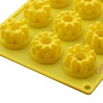 Cetakan Silikon Coklat Puding Mini Mix Crown 15