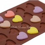 Cetakan Silikon Coklat Puding Mini Love Sheet