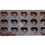 CJ Cetakan Silikon Coklat Puding Mini Style Heart
