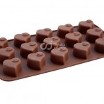 CJ Cetakan Silikon Coklat Puding Mini Style Heart