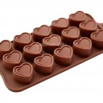 CJ Cetakan Silikon Coklat Puding Walls Heart