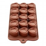CJ Cetakan Silikon Coklat Puding Walls Heart