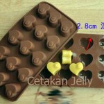 CJ Cetakan Silikon Coklat Puding Mini Style Heart