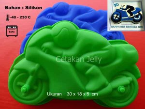 Cetakan Silikon Puding Kue Motor Bike
