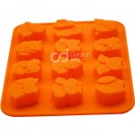 CJ Cetakan Silikon Coklat Puding Owl 12 cavity