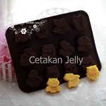 CJ Cetakan Silikon Coklat Puding Owl 12 cavity