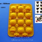 Cetakan Silikon Coklat Puding Pirate Bear