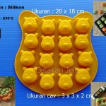 Cetakan Silikon Coklat Pooh 16 cavity