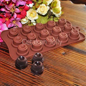 Cetakan Silikon Coklat Puding Round High
