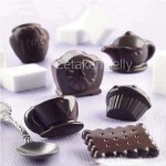 CJ Cetakan Silikon Coklat Puding Tea Time