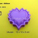 Cetakan Silikon Coklat Puding Single Love Heart