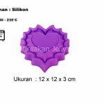 Cetakan Silikon Coklat Puding Single Love Heart