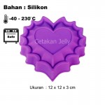 Cetakan Silikon Coklat Puding Single Love Heart