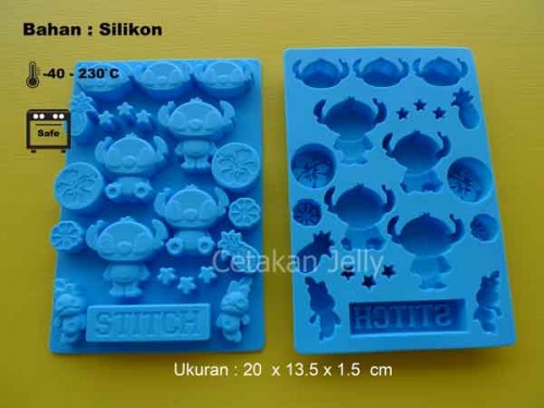 Cetakan Silikon Coklat Puding Stitch