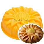 CJ Cetakan Silikon Coklat Puding Sunflower I