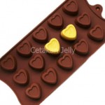 CJ Cetakan Silikon Coklat Puding Sweet Heart 15 cavity