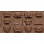 CJ Cetakan Silikon Coklat Puding Tea Time