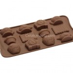 CJ Cetakan Silikon Coklat Puding Tea Time
