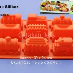 Cetakan Silikon Puding Kue Train 3D