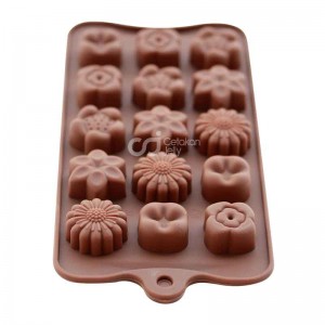 Cetakan Silikon Coklat Puding Mini Mix Flower 15 Cav II