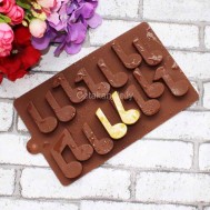 Cetakan Silikon Coklat Puding Musical Note