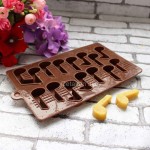 Cetakan Silikon Coklat Puding Musical Note