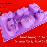 Cetakan Silikon Kue Puding Santa Cart