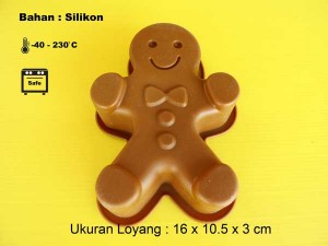 Cetakan Silikon Puding Kue Med Gingerman