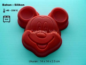 Cetakan Silikon Kue Puding Mickey Head