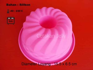 Cetakan Silikon Puding Kue Medium Swirl