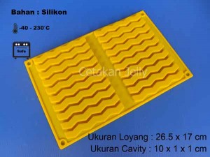 Cetakan Coklat Pagar Wave Silikon