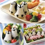 Cetakan Nasi Bento Baby Penguin Rice Mold 3D with Nori Cutter