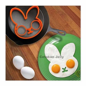 Cetakan Silikon Telur Mata Sapi bentuk Kelinci
