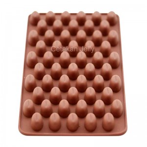 CJ Cetakan Silikon Coklat Puding Coffee Bean 55 cav