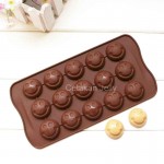 CJ Cetakan Silikon Coklat Puding Smile 15 cav