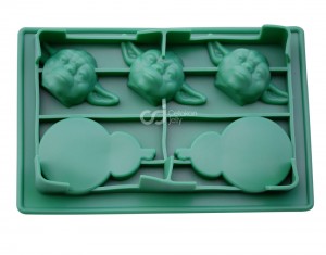 Cetakan Silikon Coklat Puding STAR WARS Yoda & BB-8