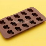 Cetakan Silikon Coklat Puding Double Heart 15 cav