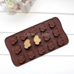 Cetakan Silikon Coklat Puding Double Heart 15 cav