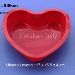 Cetakan Silikon Kue Puding Hati 17×15.5 cm (Heart Pan 17×15.5 cm)