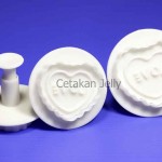 Cetakan Cookies Love Word Plunger