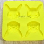 Cetakan Silikon Puding Kue Pikachu 4 cavity