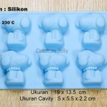 Cetakan Silikon Puding Kue Snoopy 6 cavity